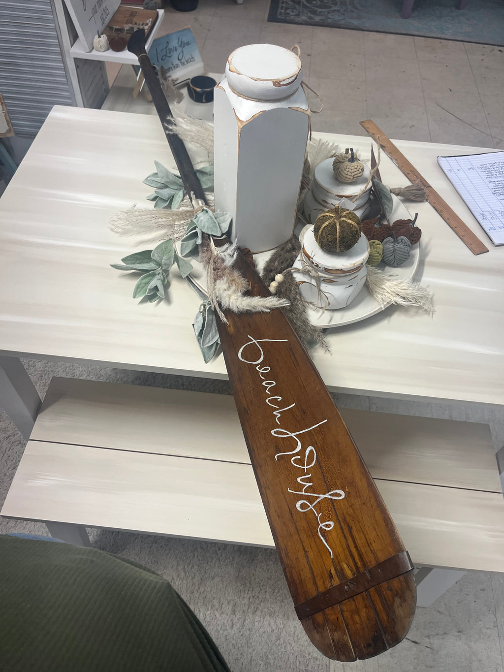 Oar w/ Original Wood w/ Coastal Vibe