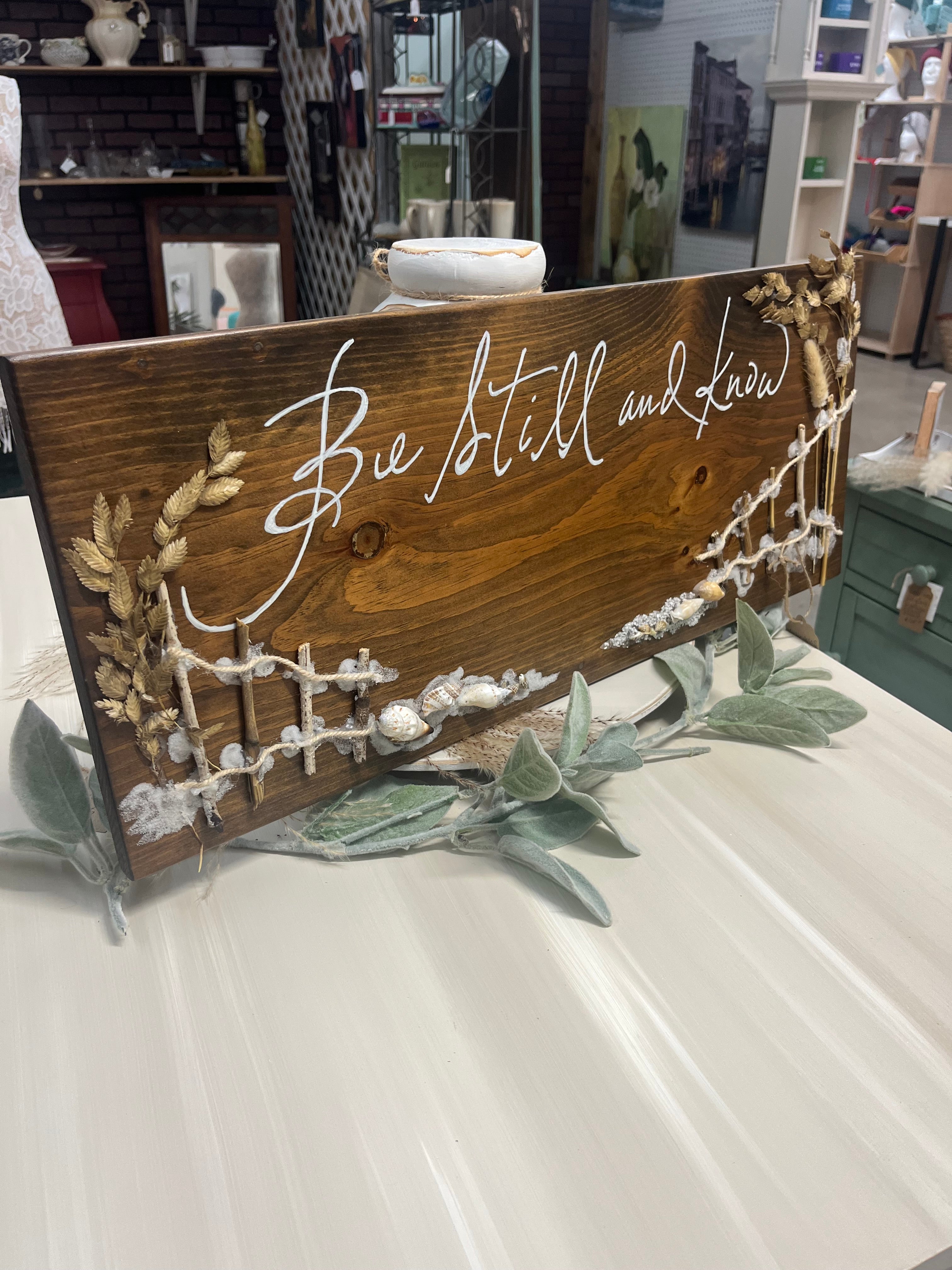 Be Still and Know w/ Driftwood Beach Scene