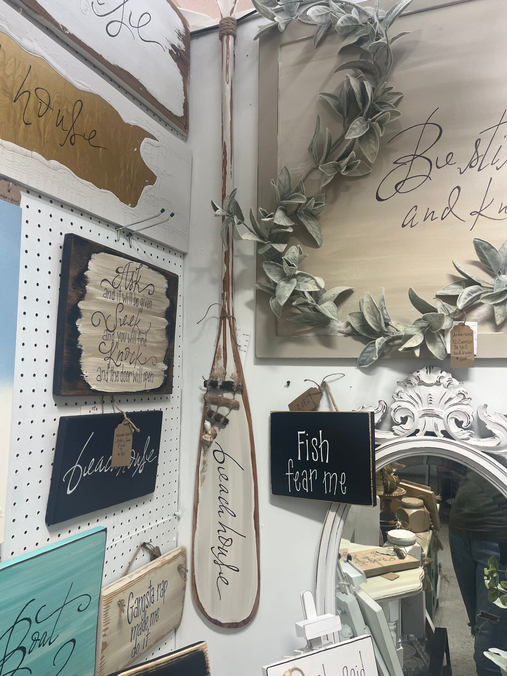 Oar - Painted and decorated w/ Coastal Vibe