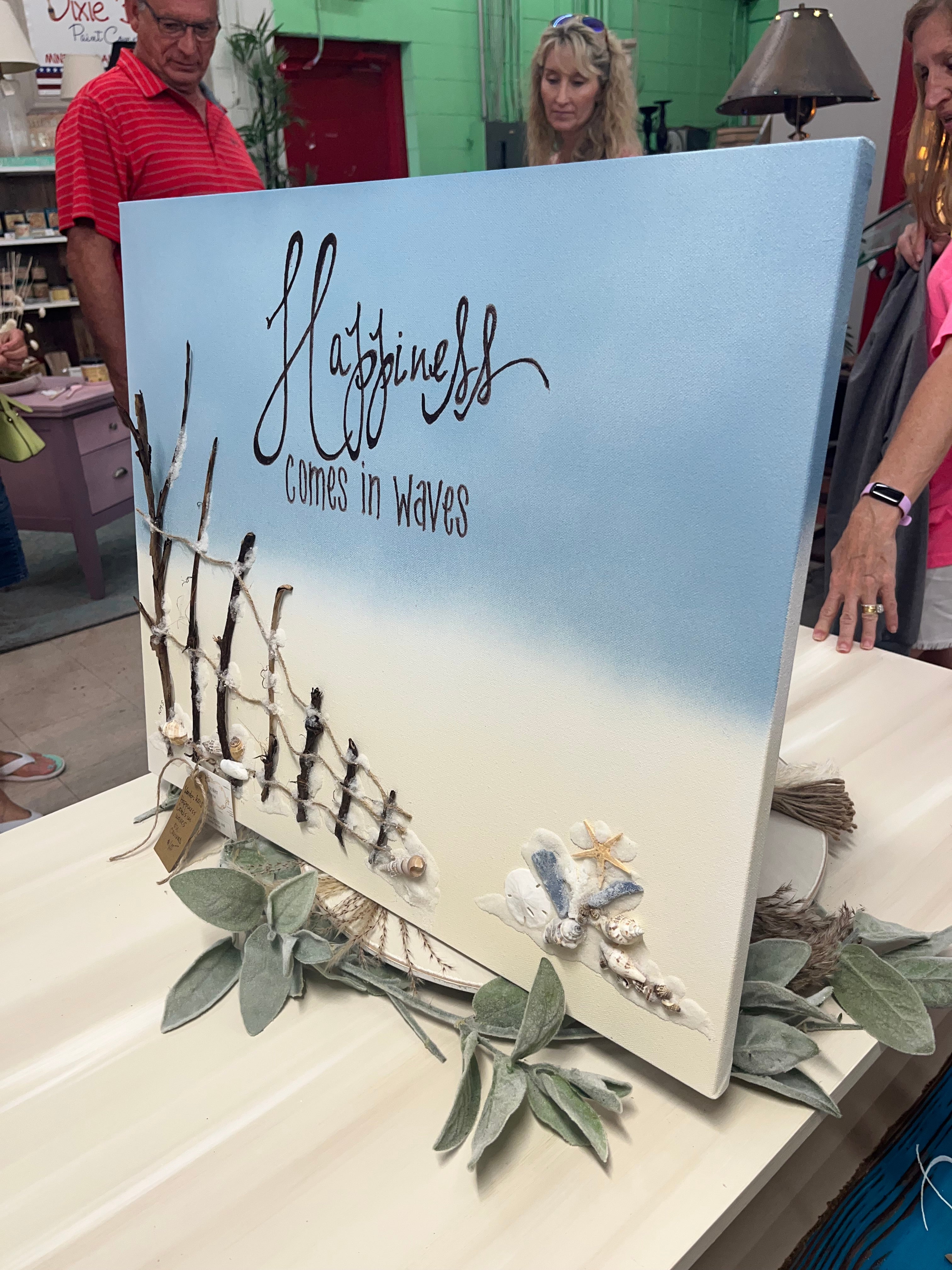Happiness Comes in Waves on canvas