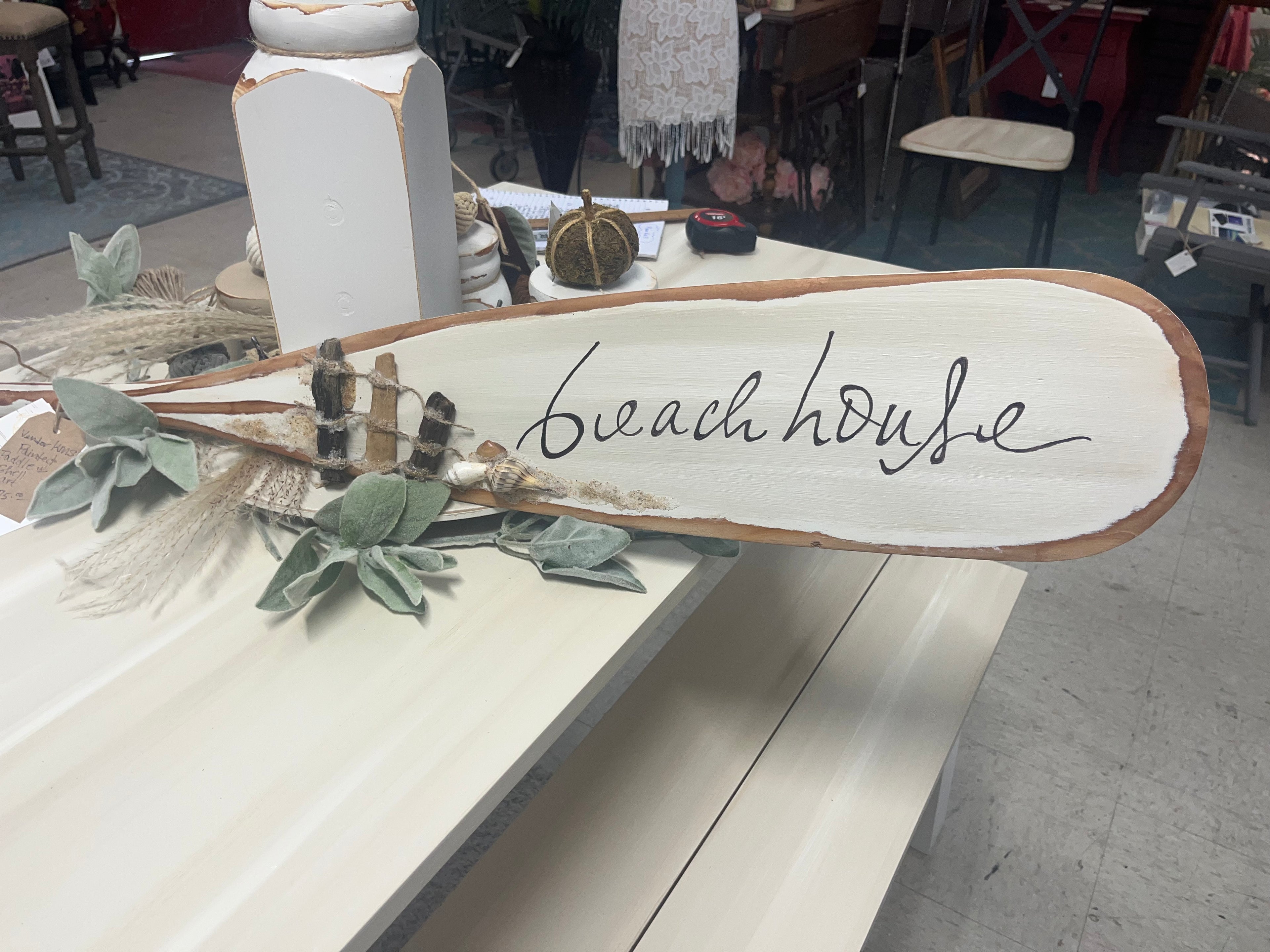 Oar - Painted and decorated w/ Coastal Vibe
