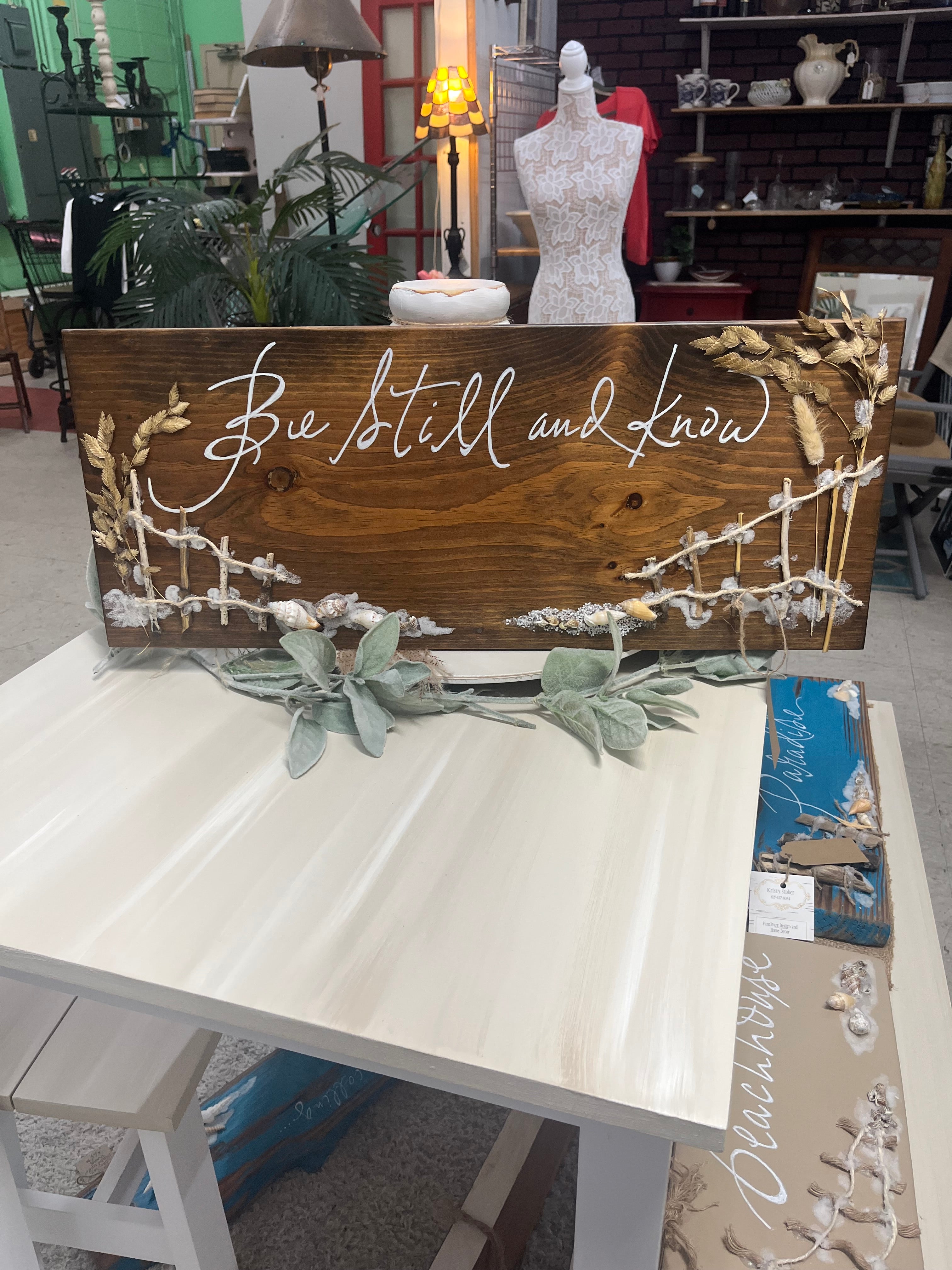 Be Still and Know w/ Driftwood Beach Scene