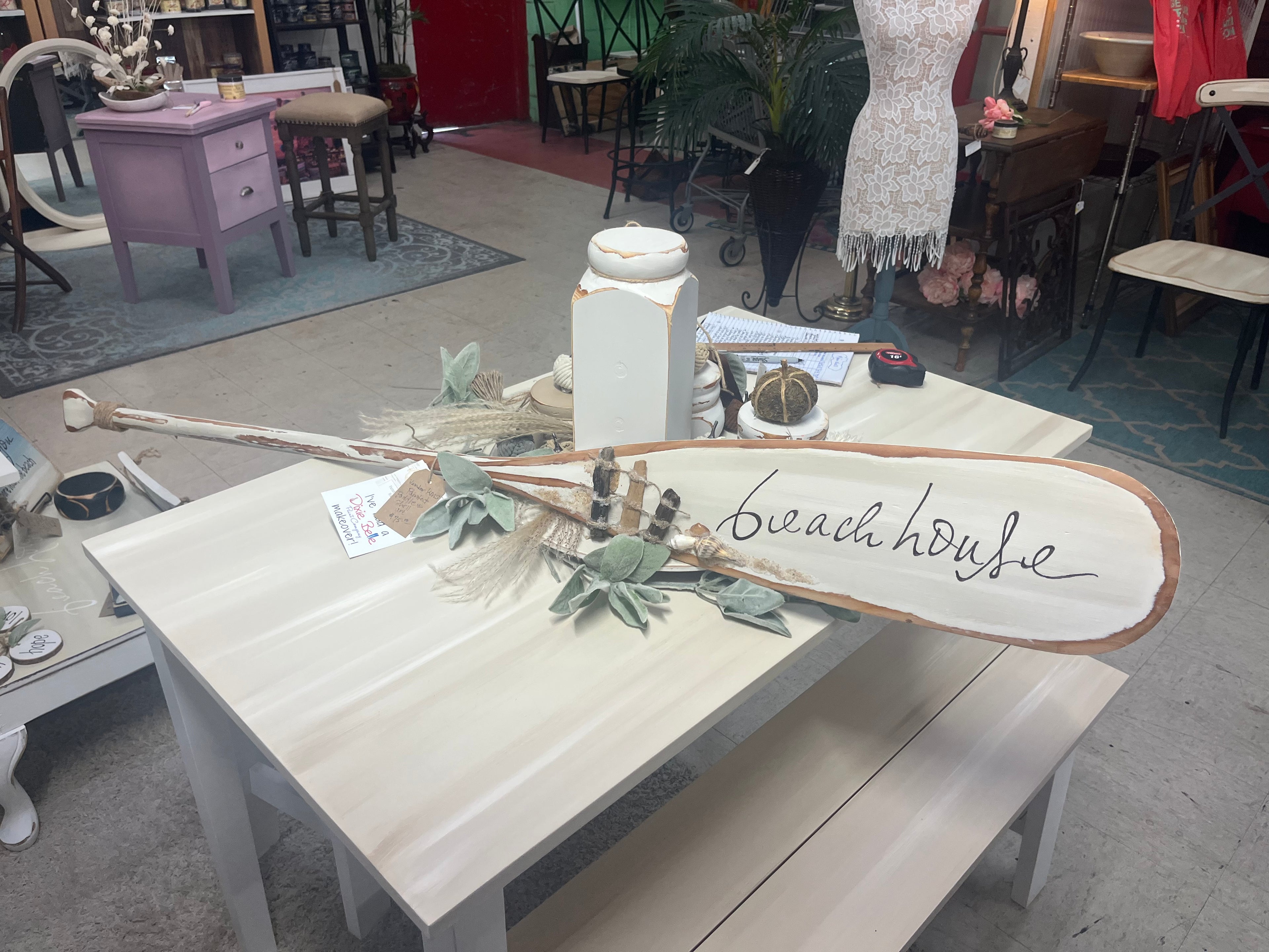 Oar - Painted and decorated w/ Coastal Vibe