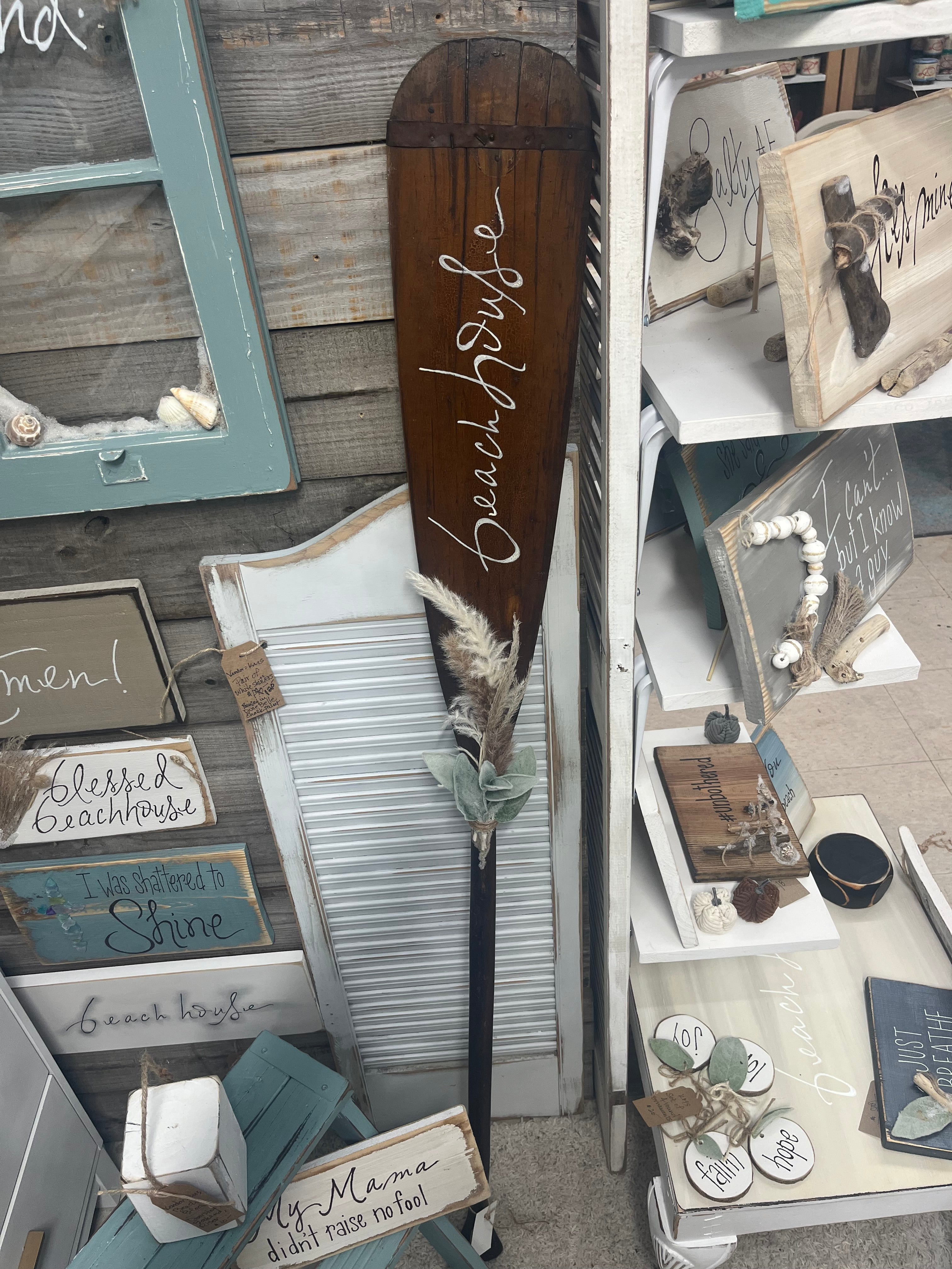 Oar w/ Original Wood w/ Coastal Vibe