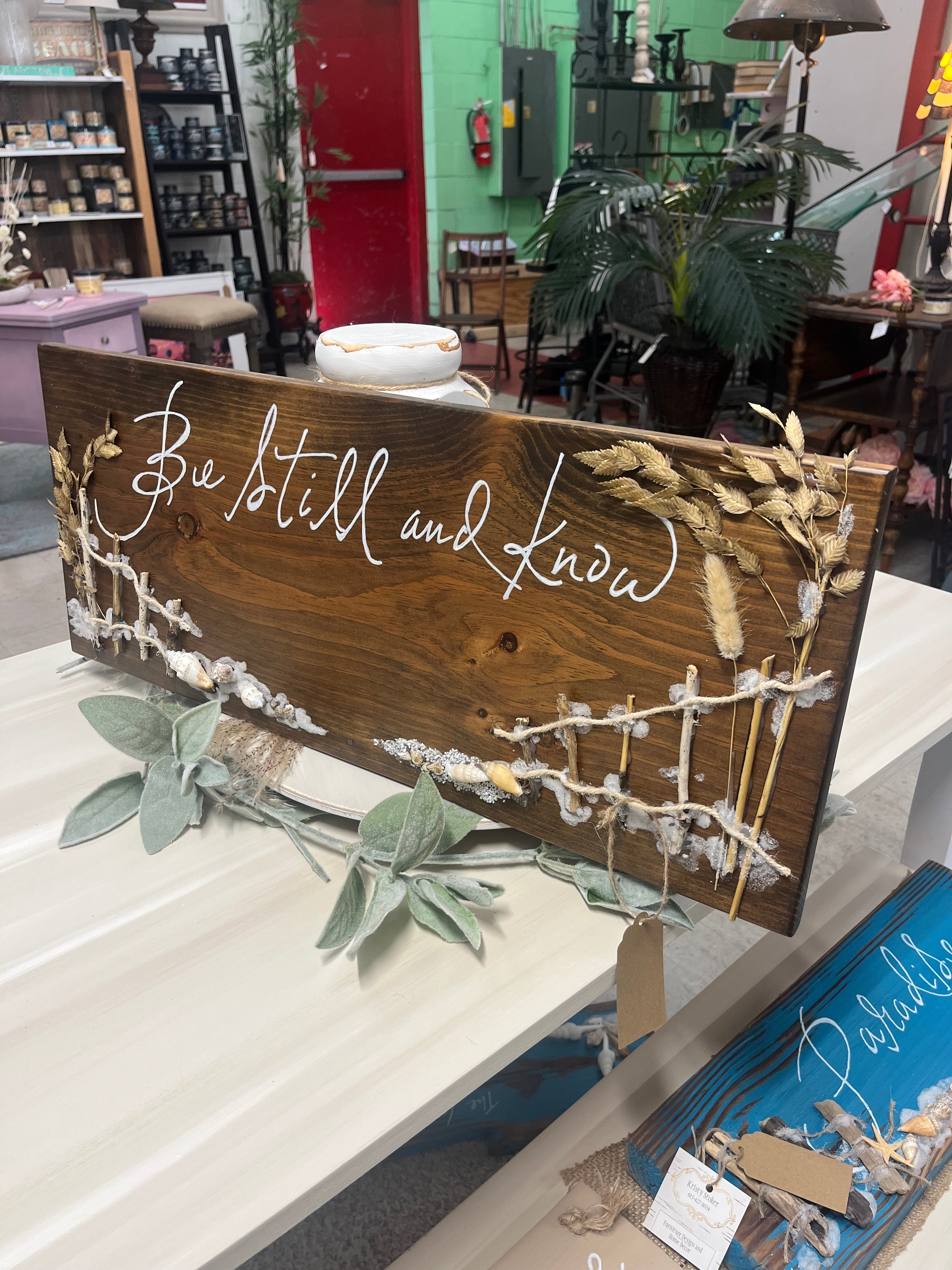Be Still and Know w/ Driftwood Beach Scene
