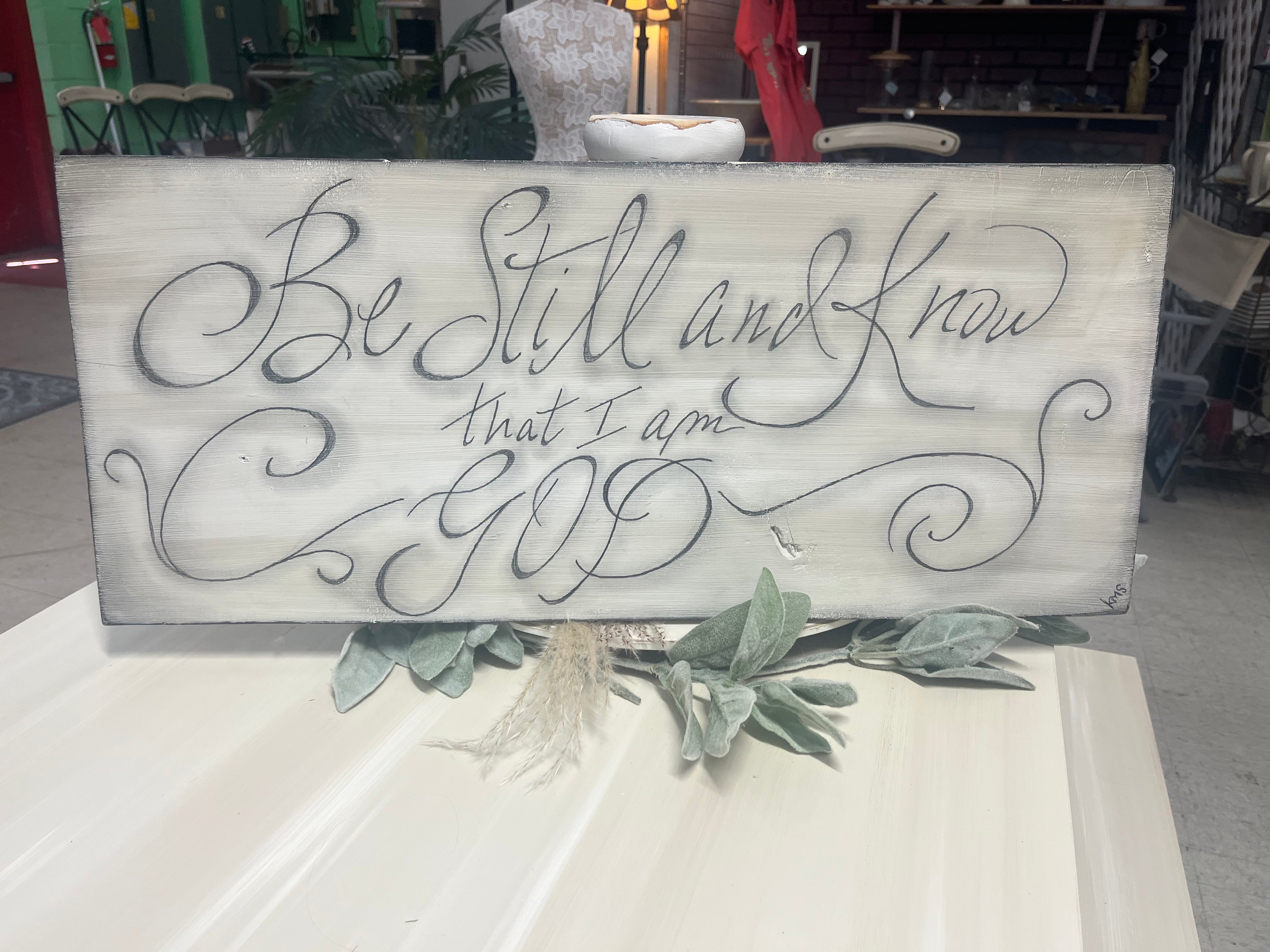 Be Still and Know in pencil