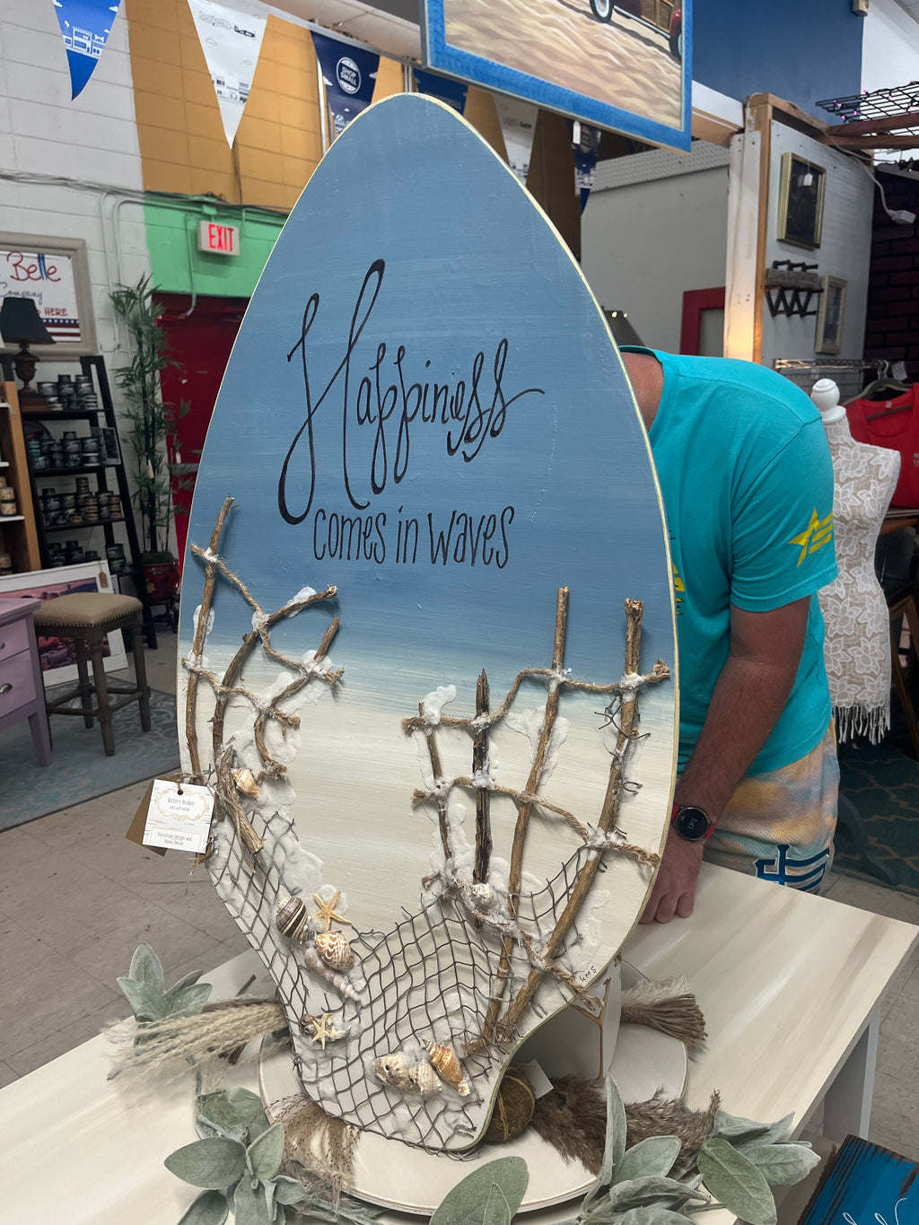 Happiness Comes In Waves on Skimboard
