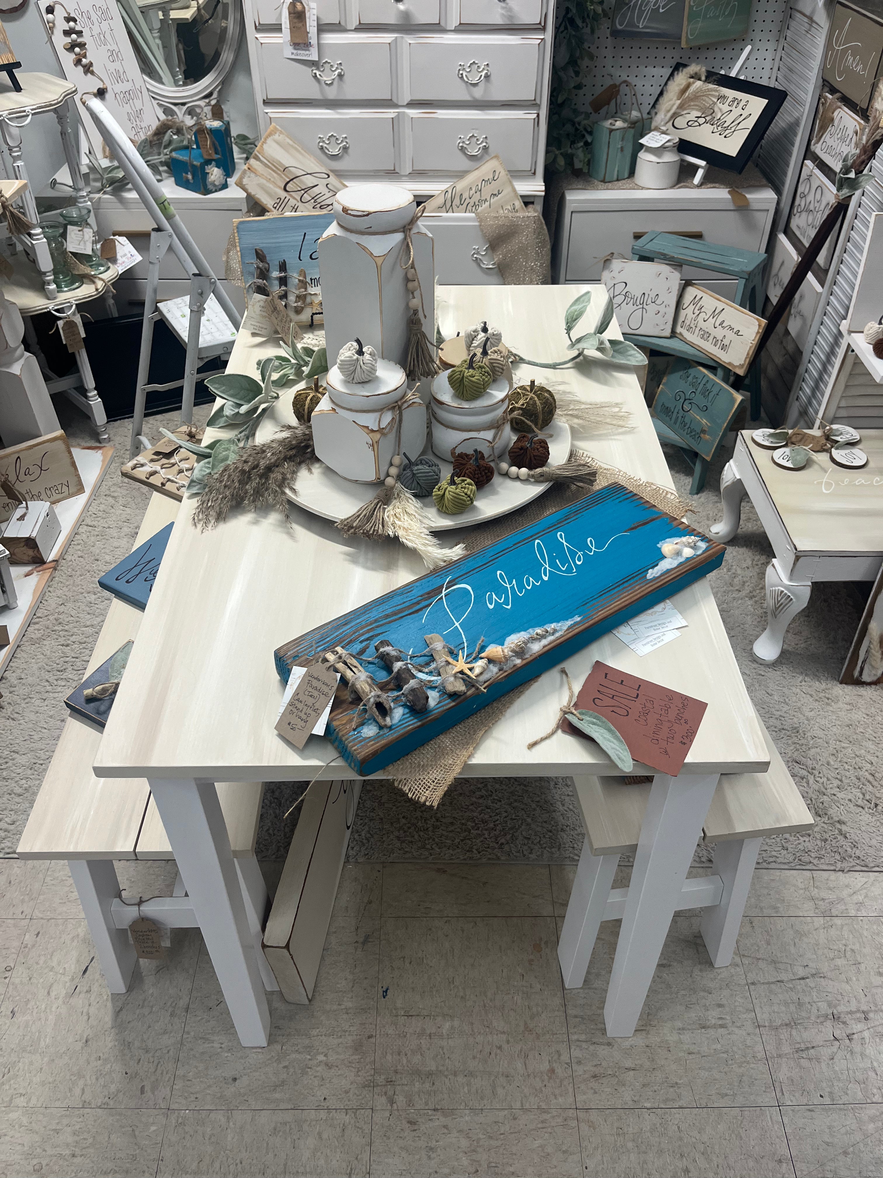 Paradise Tablescape / Sign / Block