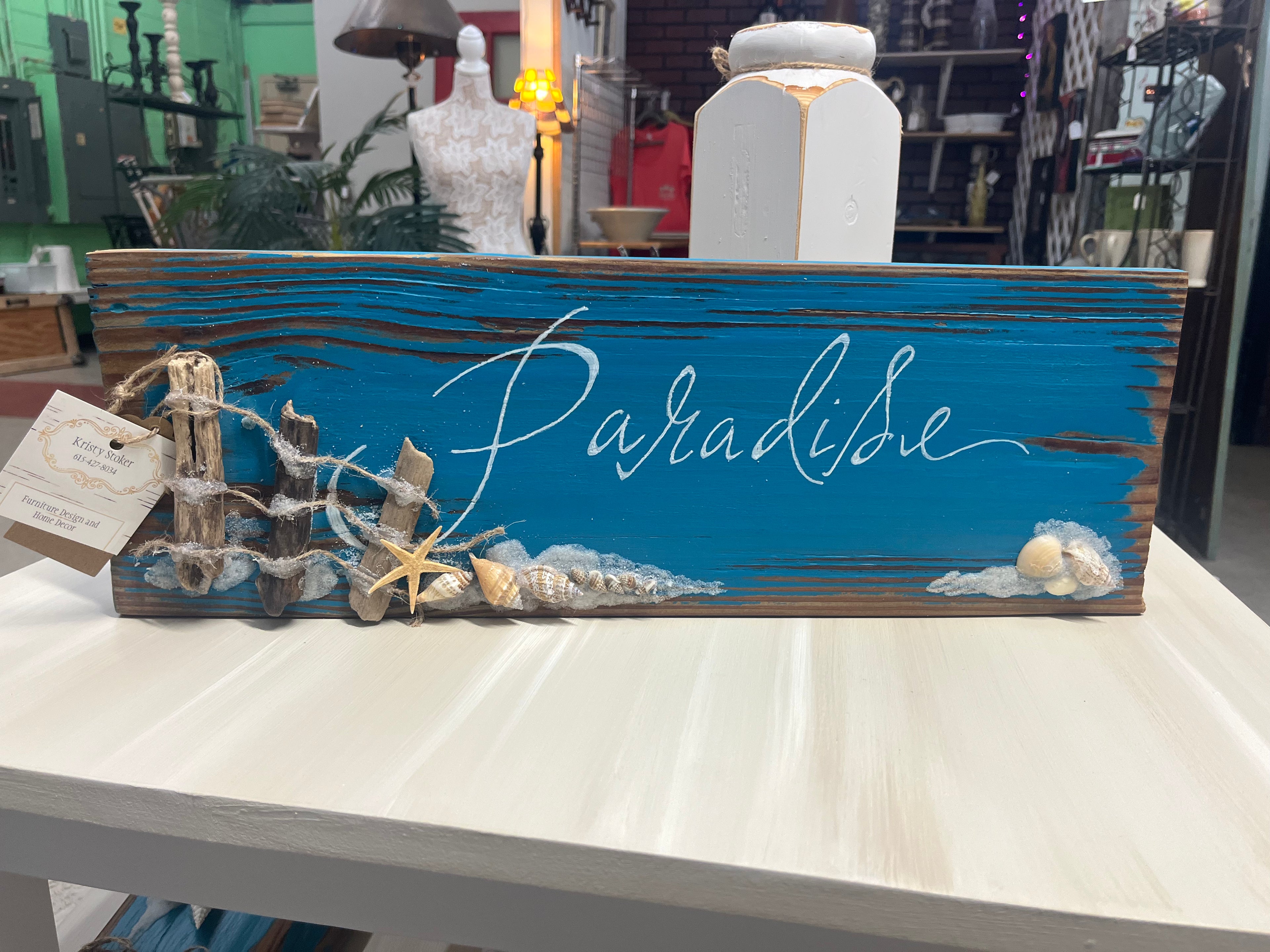Paradise Tablescape / Sign / Block