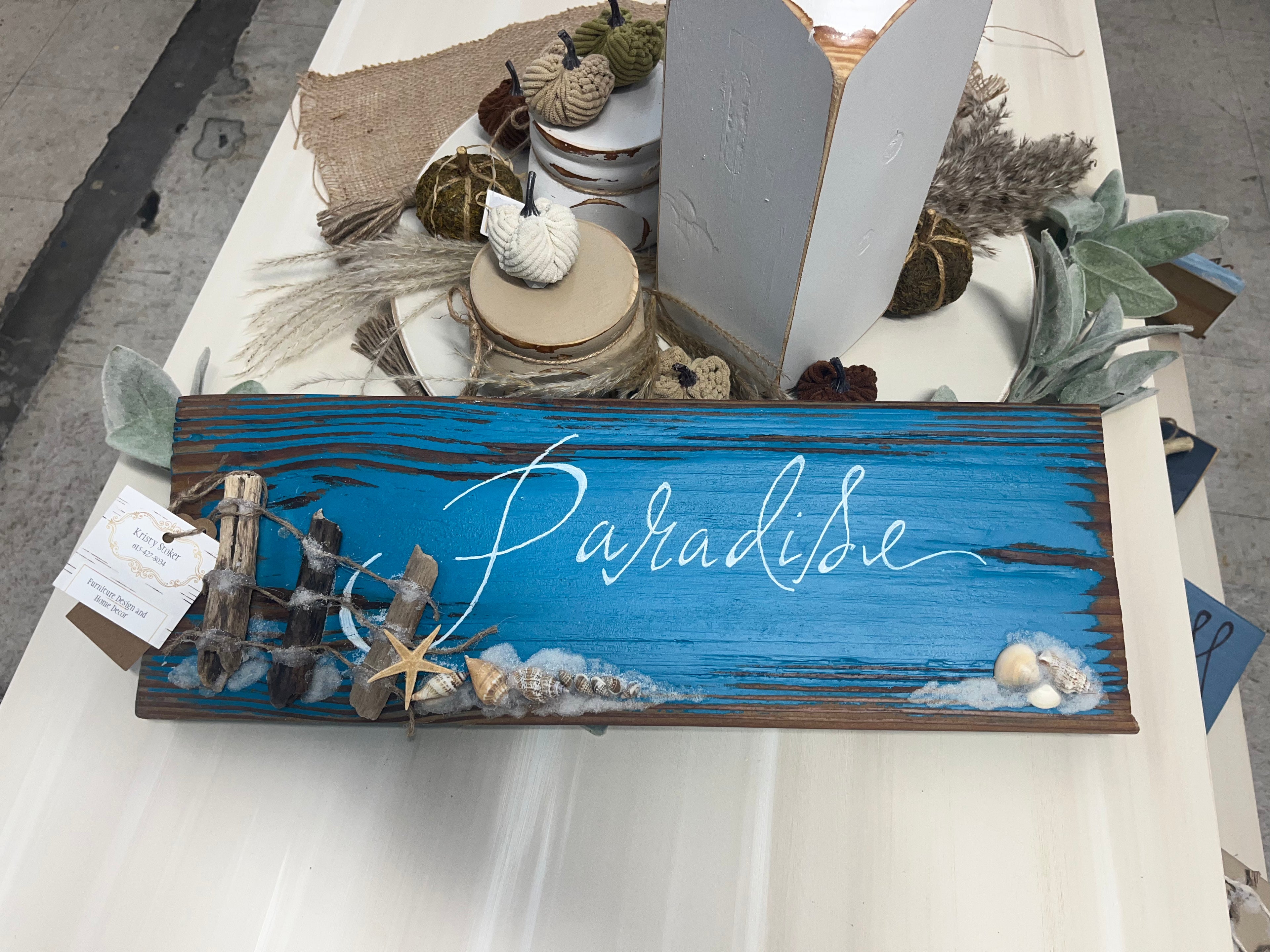 Paradise Tablescape / Sign / Block